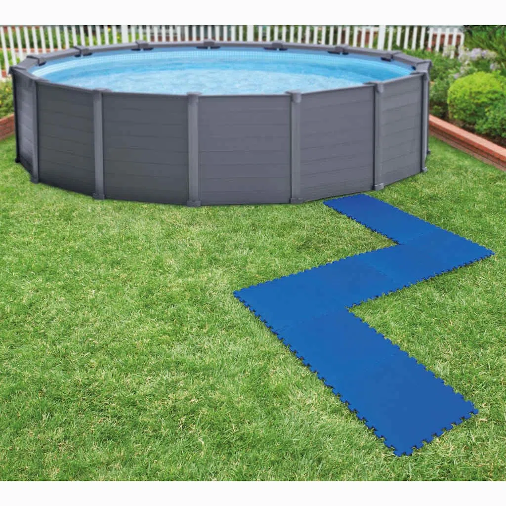 Intex 29081 - Protector suelo para piscinas 50 x 50 x 1 cm, 8 piezas