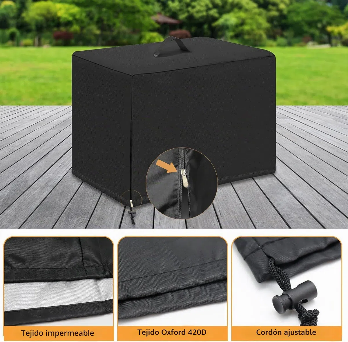 Cubierta para bomba de piscina, caja técnica, diseño pesado 420D, instalación de filtro de arena impermeable, cubierta