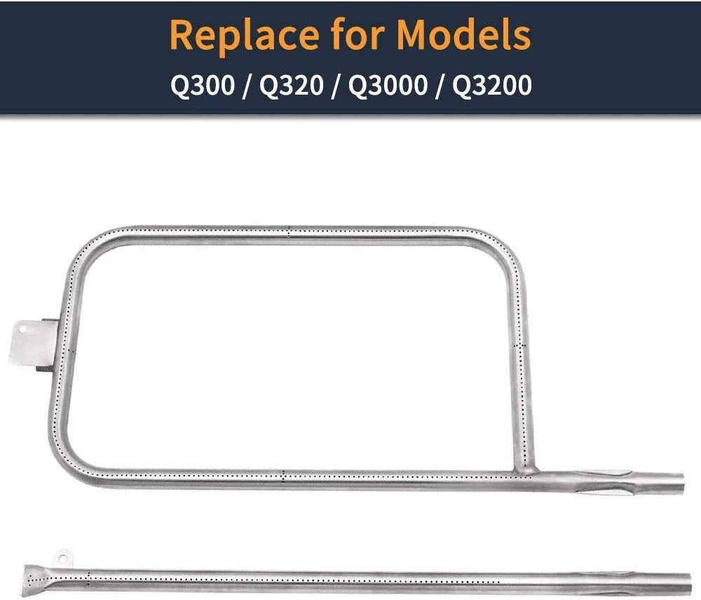 Quemador de Tubo de Piezas de Repuesto de Kit de reparación de Acero Inoxidable 60036, 80385 para Weber Q Series Q300, Q320, Q3000, Q3200, 404341, 57060001, 586002, 65032 Parrillas de Gas