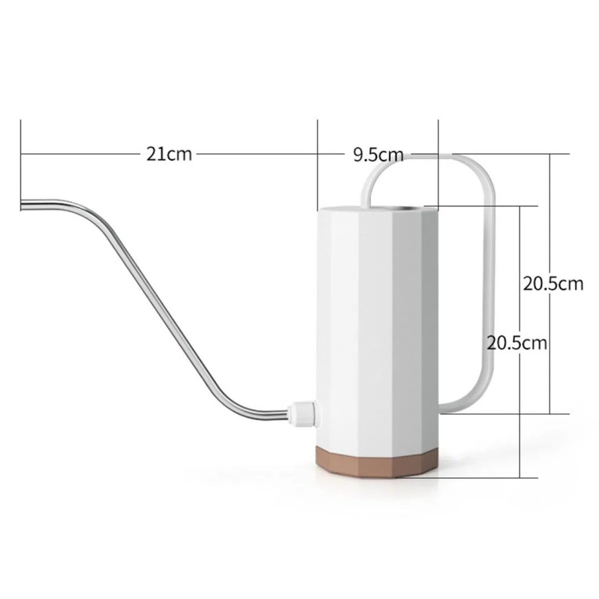 Regadera de Cuello Largo | Regadera de jardín de Acero Inoxidable de 50 onzas, Boquilla Larga para Evitar derrames para Plantas de Exterior e Interior