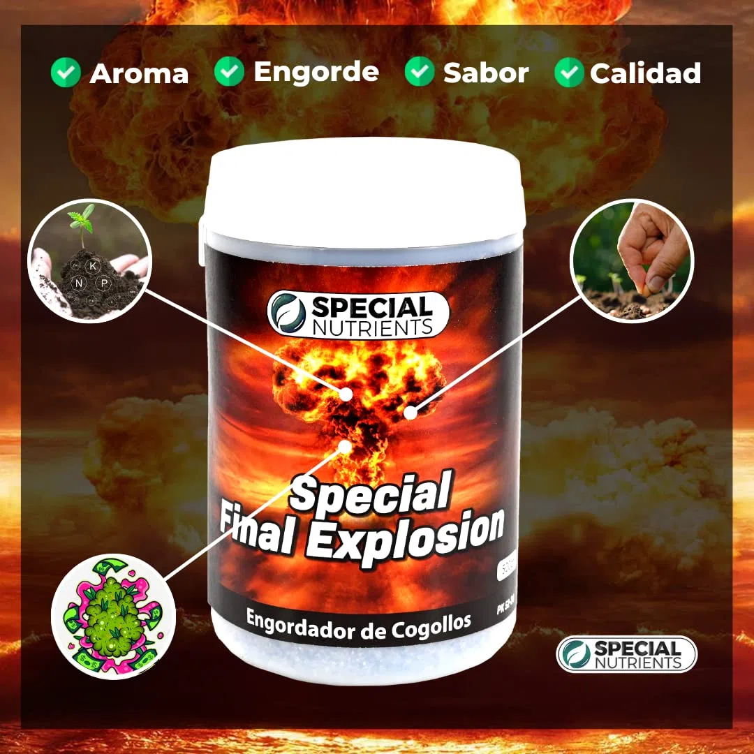 Special Nutrients - Cogollador Revienta tu Cosecha - Engorde Masivo Flores Rápido y de Calidad - Abono Explota Cogollos Pk 52-34 (250gr)