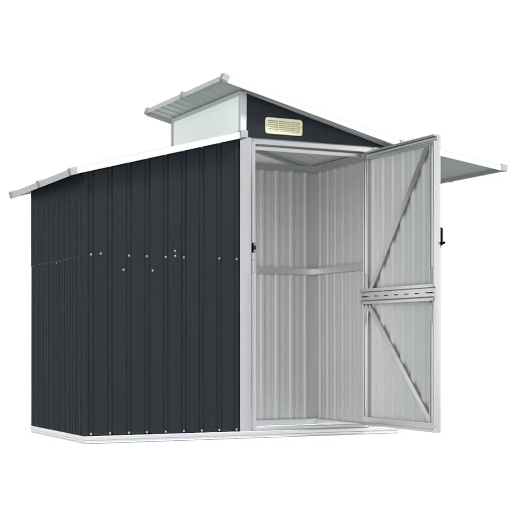 Caseta para electrodomésticos, color antracita, 270 x 130 x 208,5 cm, acero galvanizado