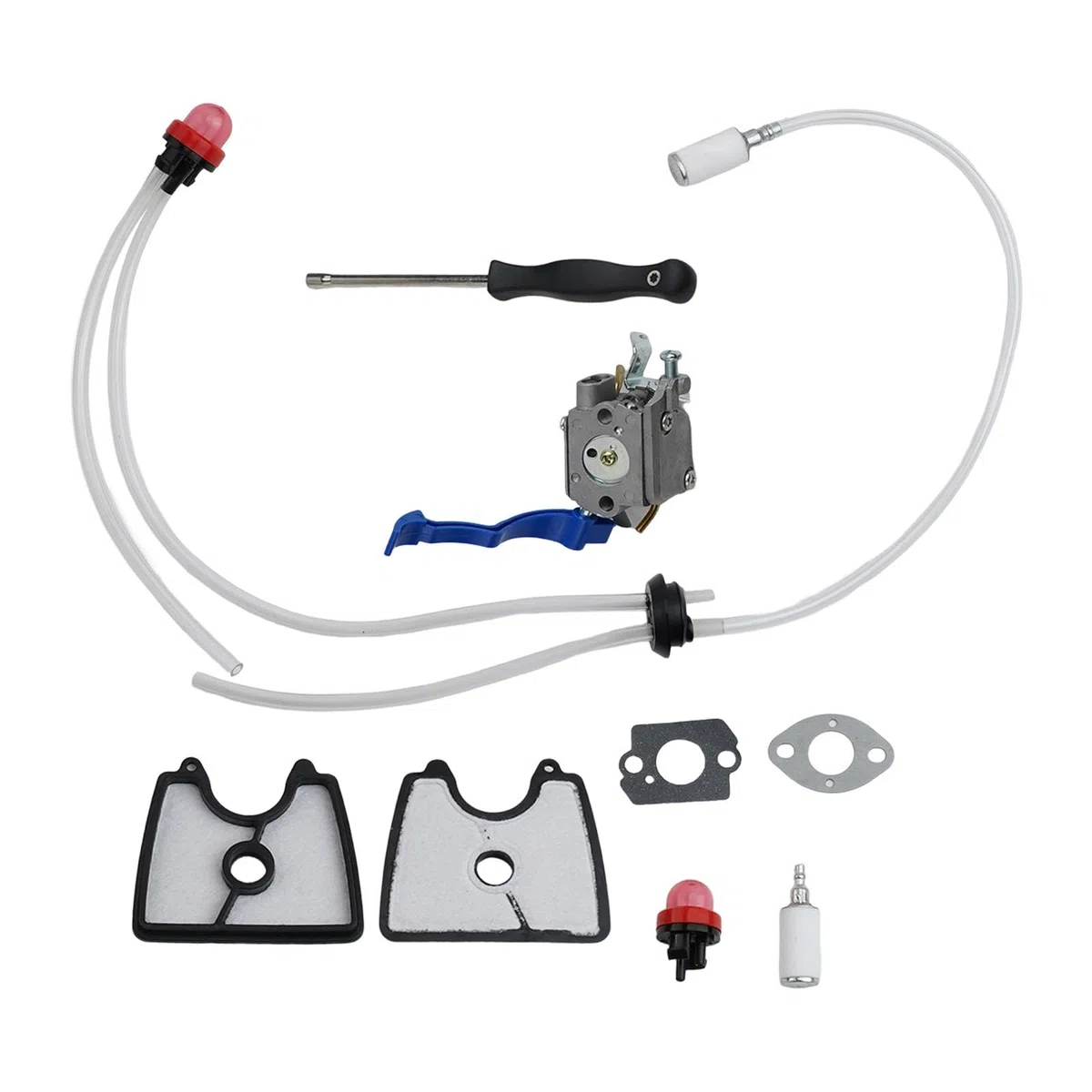 Kit de carburador para sopladores de hojas Husqvarna 125B, 125BX, 125BVX y 125BV, compatible con motores ZAMA C1Q-W37 y 545081811, número de pieza 590460102