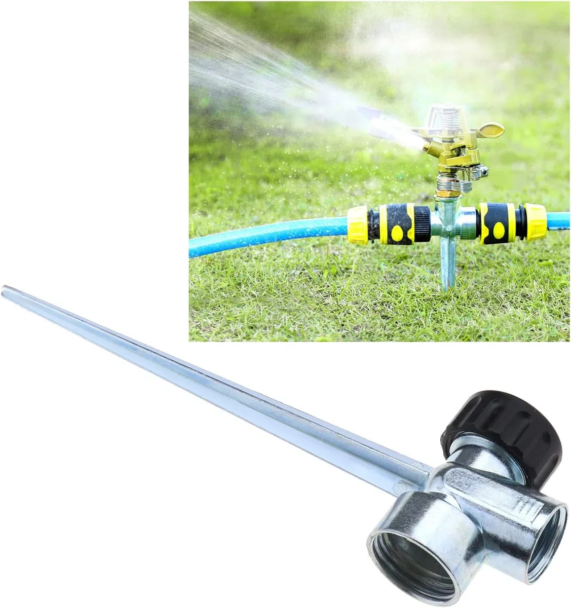 Espiga para Aspersor De Césped, 4 Piezas De 1/2 Pulgada, Rosca Hembra Lateral, Interfaz De Rosca Externa, Conector De Metal para Riego De Césped para Riego De Césped, Viveros Y Césped