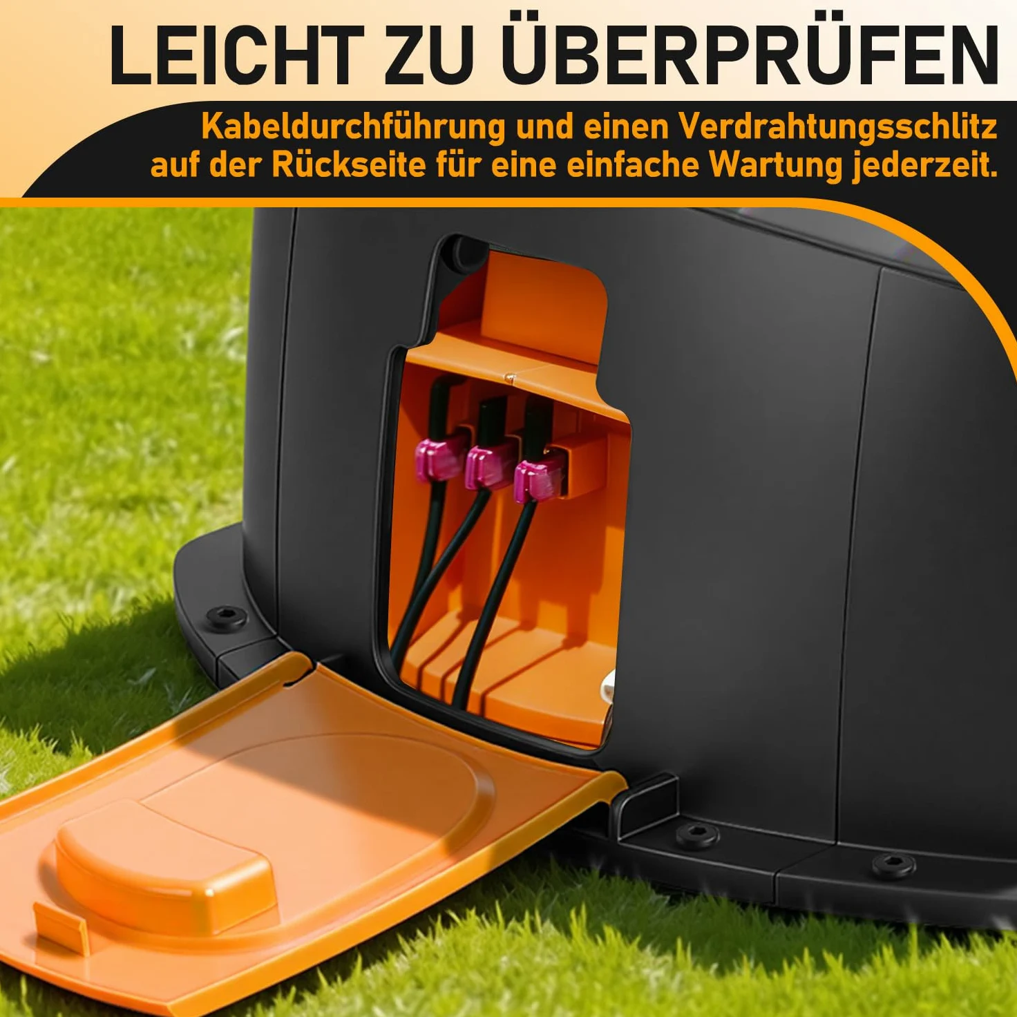 Robot cortacésped garaje plegable 70,5 x 57 x 33 cm cortacésped robot cortacésped techo de plástico, protección contra la intemperie para cortacésped, protección UV y protección contra la