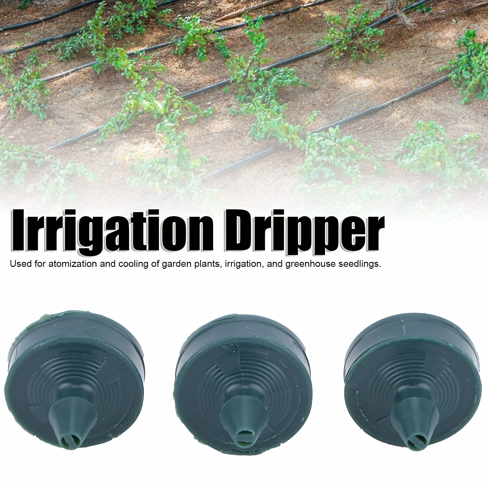 100PCS Emisor de Goteo de riego por Goteo, Dispositivos de riego de Plantas, Goteadores de compensación de presión de 8L Sistema de riego por Goteo Micro Aspersor de riego