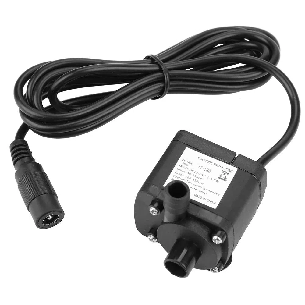 Bomba de Agua Sin Escobillas 24 V Cc, Mini Bomba de Circulación de Agua Bajo Ruido 350 L/H para Calentador Solar, Acuario, Fuente de Jardín, Hidráulico, Tanque de Peces