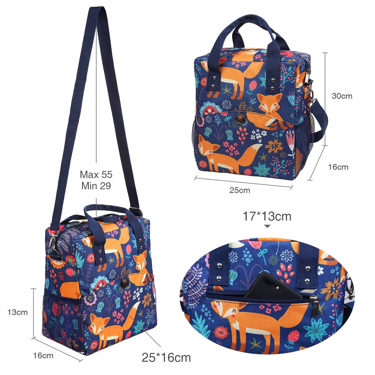 Anpro Bolsa Termica Porta Alimentos, Isotermica, Nevera Portatil, Playa, Vajilla de Exterior y Picnic, Oficina, para Hombre,Mujer,Ninos