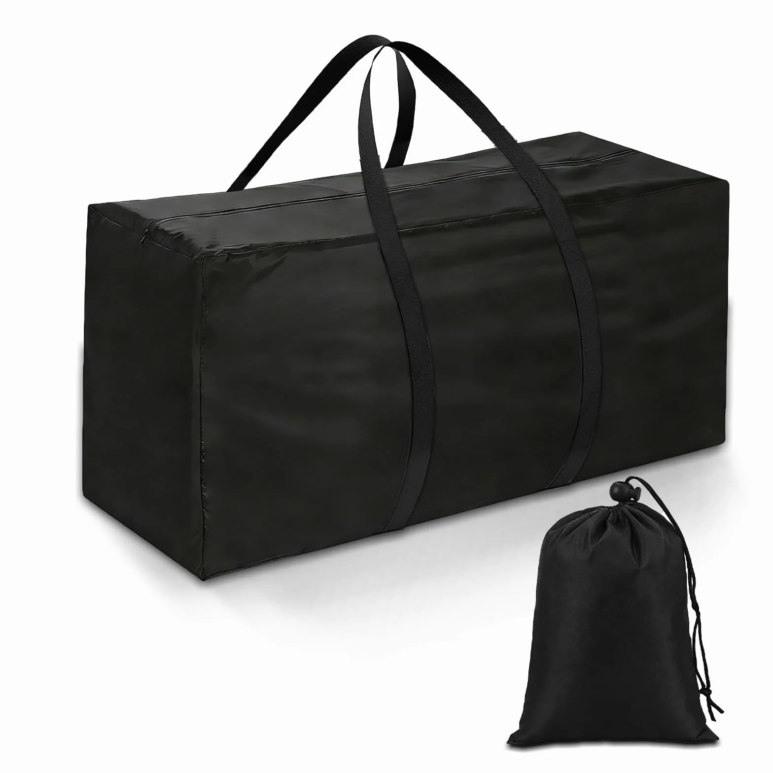 Bolsas de Almacenamiento Grandes, Bolsa de Almacenamiento Rectangular Grande, Funda Árbol Navidad Guardar, Bolsa Árbol de Navidad en Tela Oxford 210D, Resistentes, Rayos UV con Asas Negro