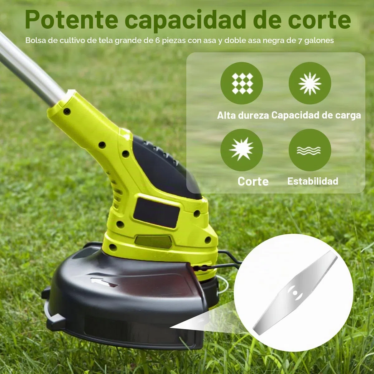 24 cuchillas de repuesto para cortacésped, desbrozadora, cuchillas de repuesto de metal, cuchillas de repuesto