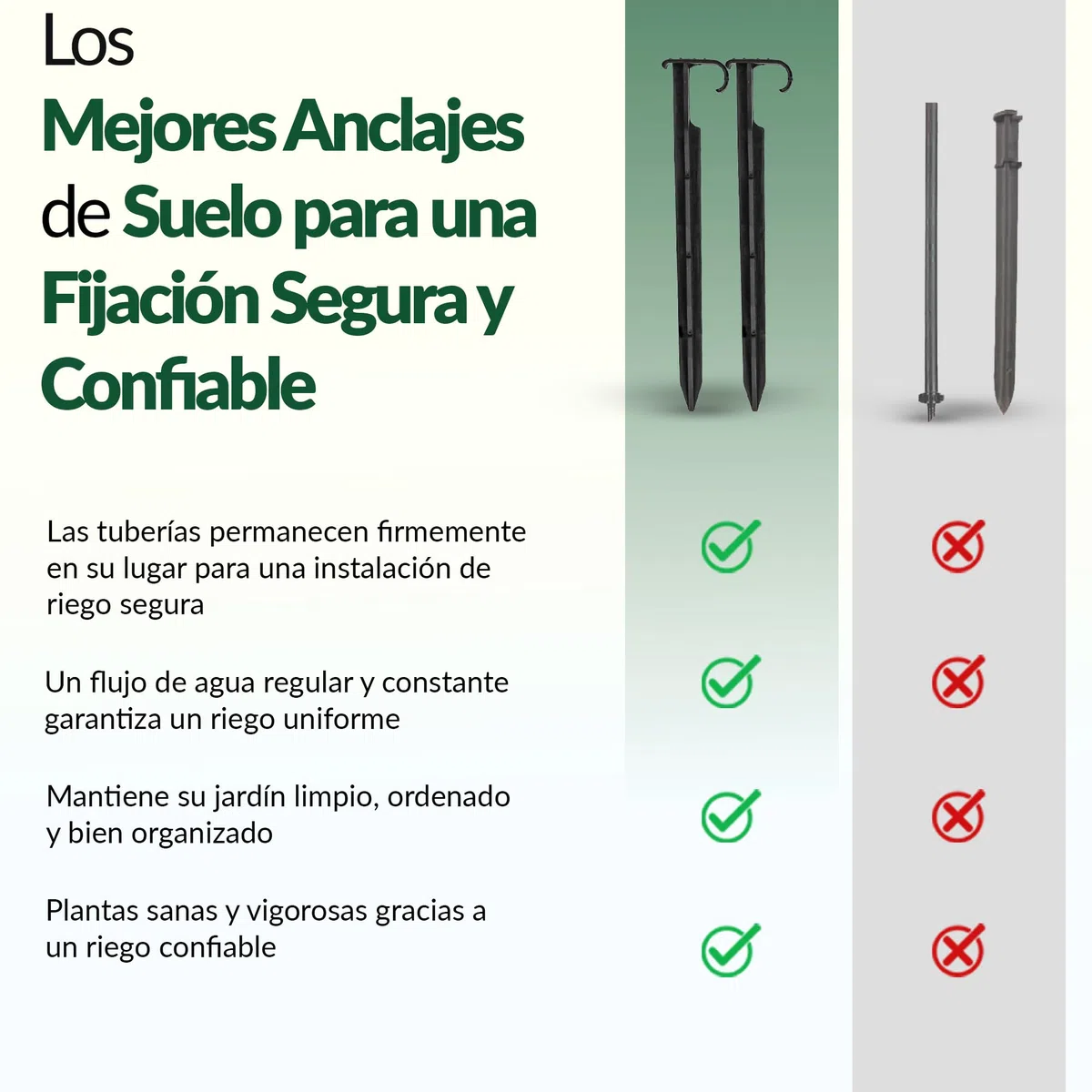 GARDENIX® 100 Pieza Anclajes AquaPIN para Manguera de riego para jardín