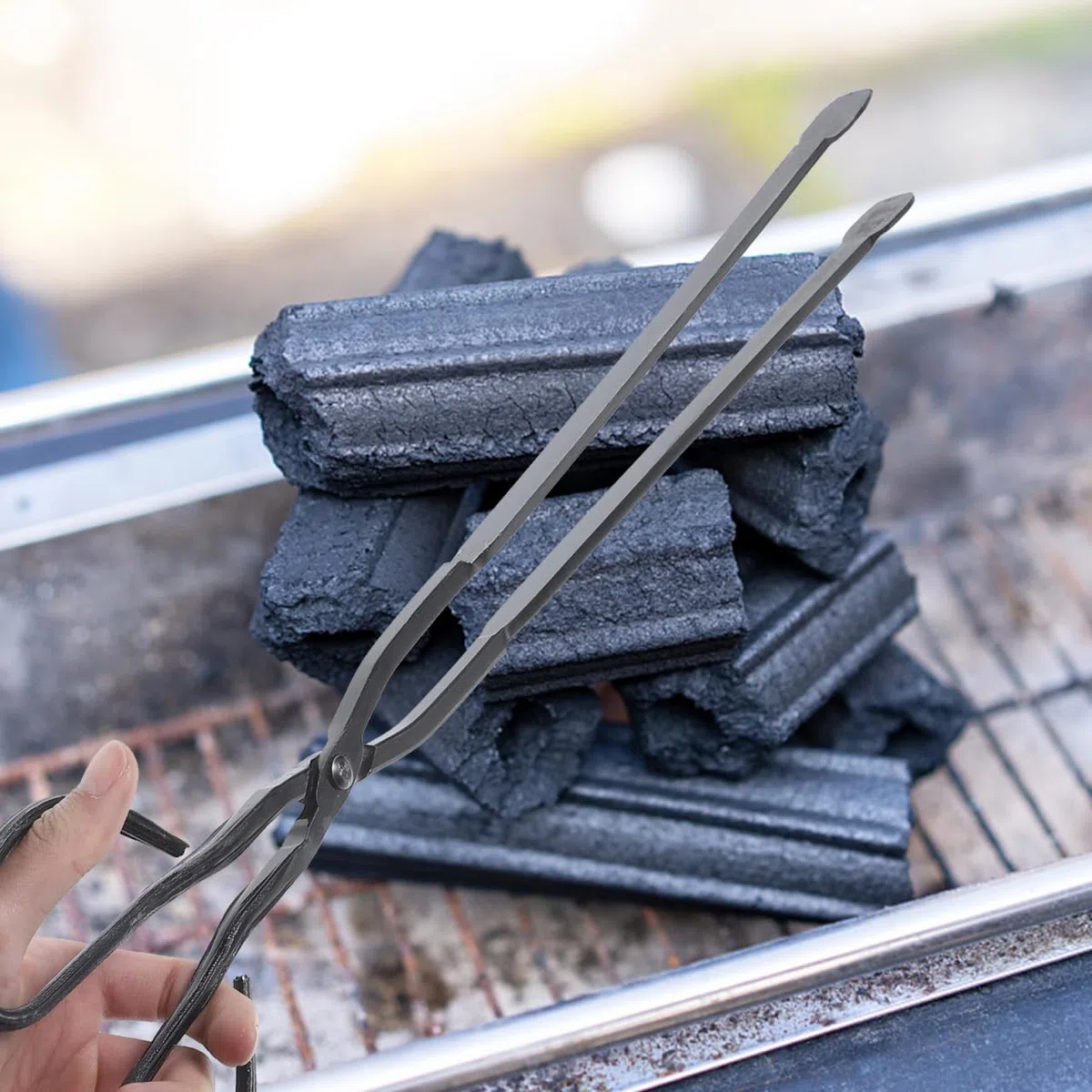 SUPVOX Pinzas Largas de Hierro para Parrilla y Combustible, Resistentes y Fáciles de Usar, Ideales para Reuniones Familiares y Actividades al Aire Varios estilos