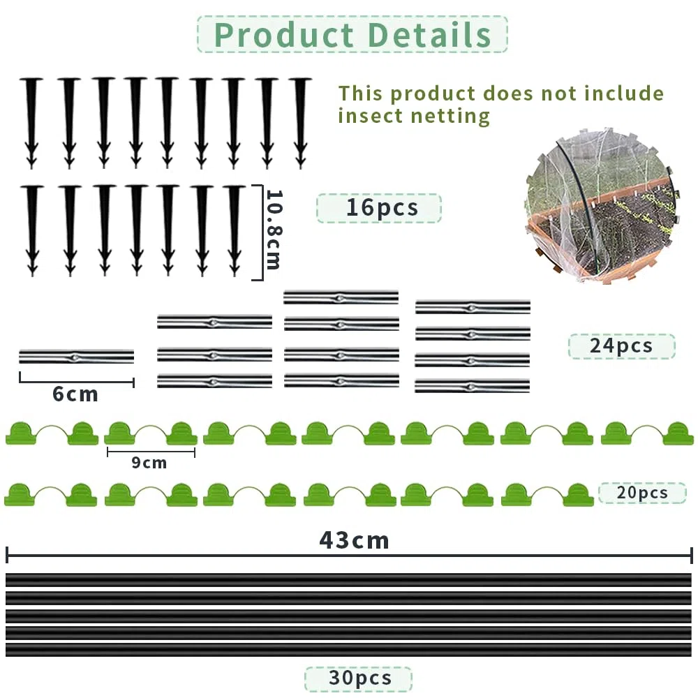 túnel Invernadero, túnel para Plantas jardín, Soporte para Túneles Jardín, Garden Aros Invernadero, Túnel para Plantas Aros Invernadero para Cultivar Túneles.