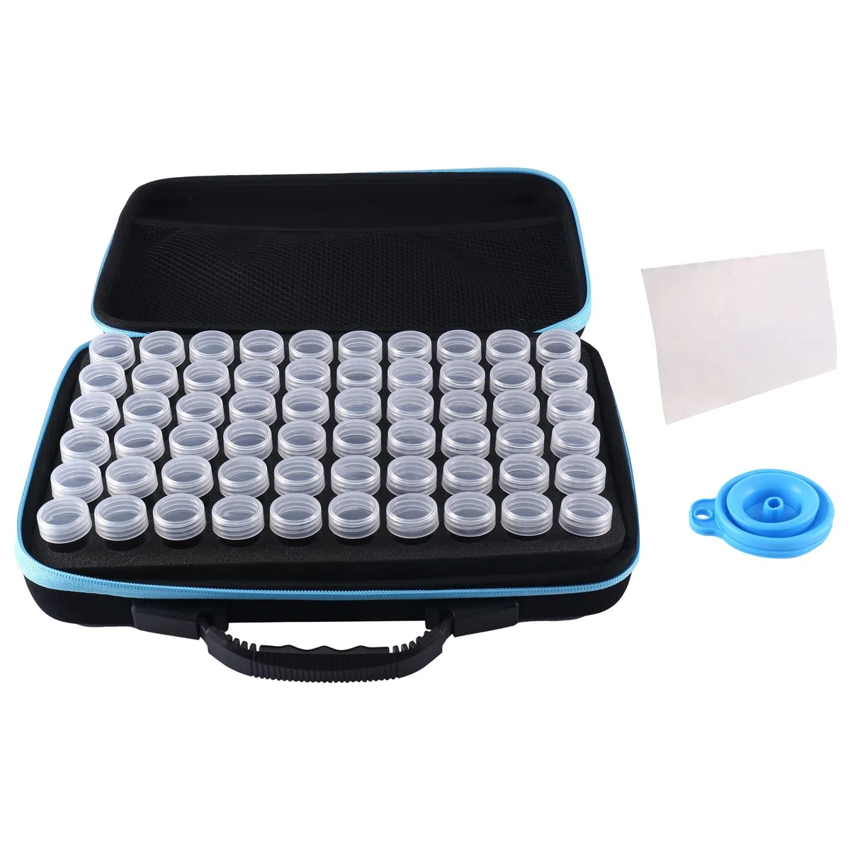 Caja de Almacenamiento de Semillas de 60 Ranuras, Caja de Almacenamiento de Semillas Resistente con Bolsa con Cremallera y Etiqueta Adhesiva (Semillas No Incluidas)