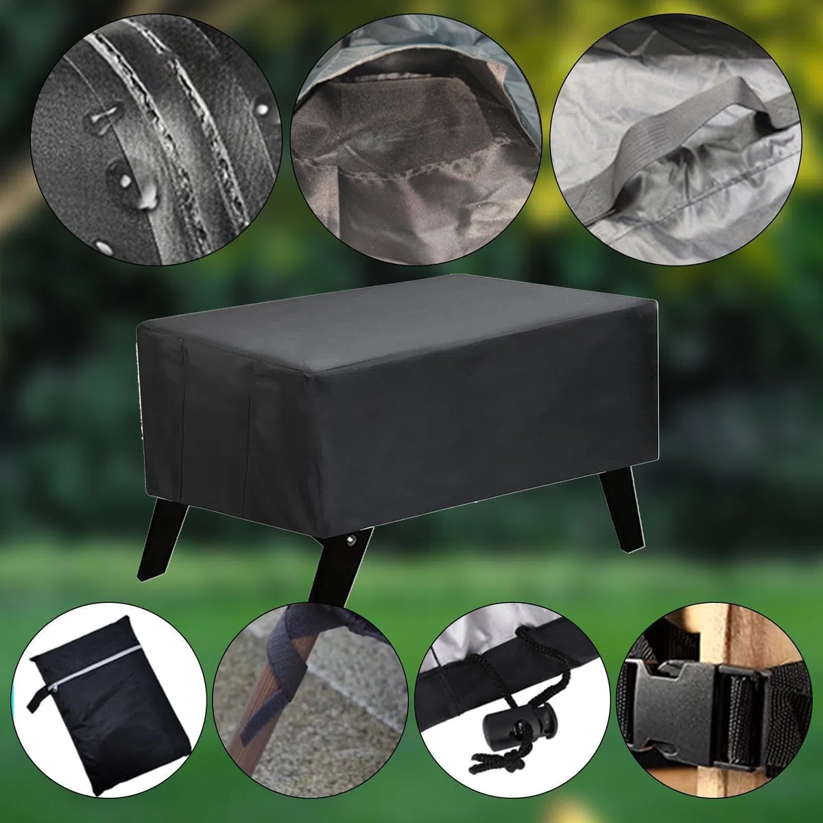 Funda protectora para mesa de futbolín de fútbol, 210D, impermeable, a prueba de polvo, para interiores y exteriores, para mesas de juego de fútbol estándar, 170,2 x 118,1 x 69,9 cm