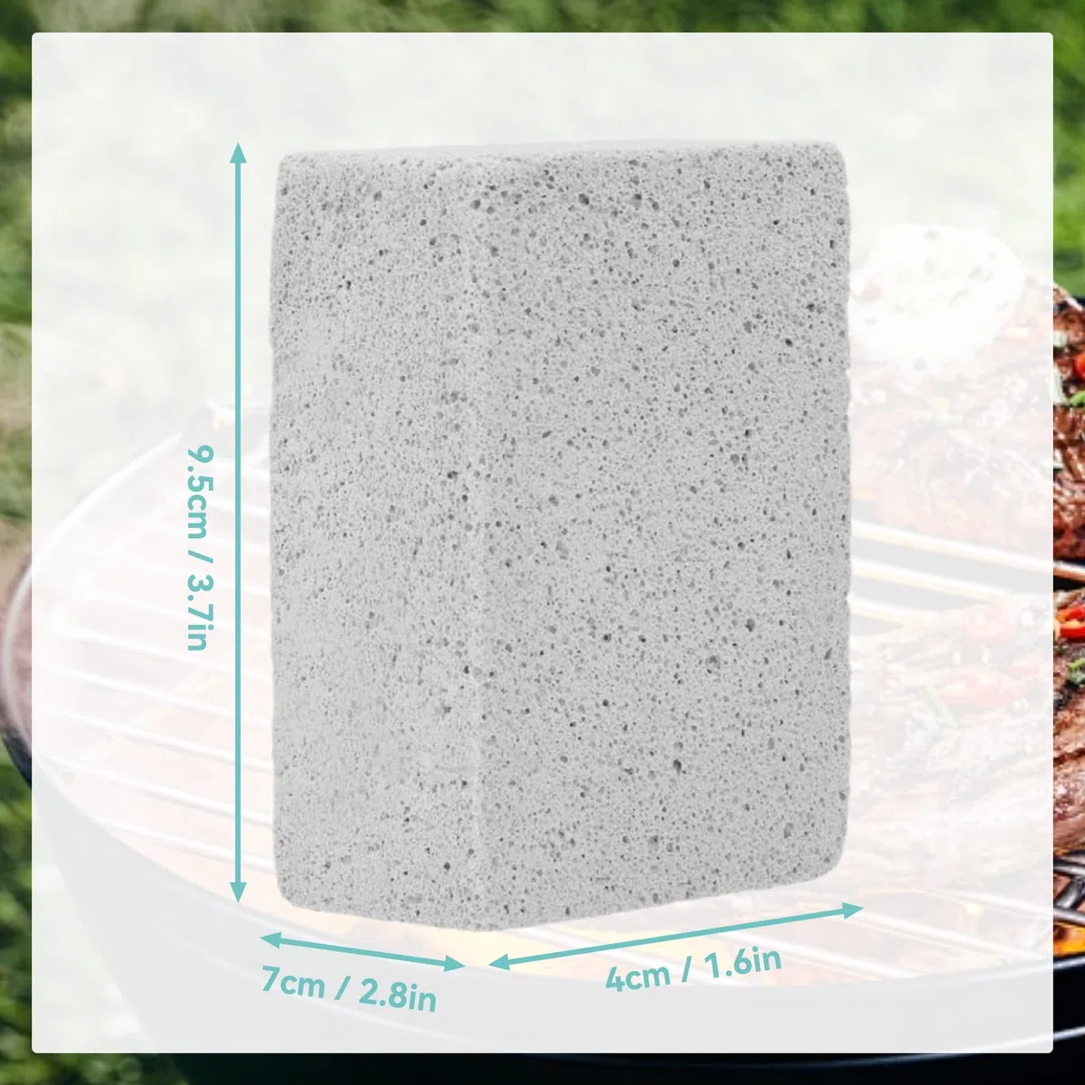 Cyrank Bloque de Limpieza de Piedra para Parrilla, 4 Piezas Ladrillos de Limpieza de Parrilla Barbacoa Limpieza de Parrilla Bloque de ladrillo Manchas Limpiador de Grasa Piedra Accesorio de Cocina