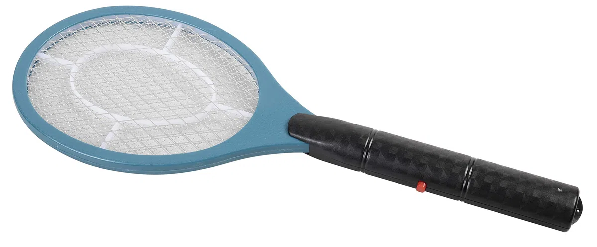 HOME It® Matamoscas eléctrico 46 × 17 cm – para Mosquitos Moscas Avispas e Insectos voladores – Funciona con 2×1,5 V Pilas AA – Plástico – Multicolor