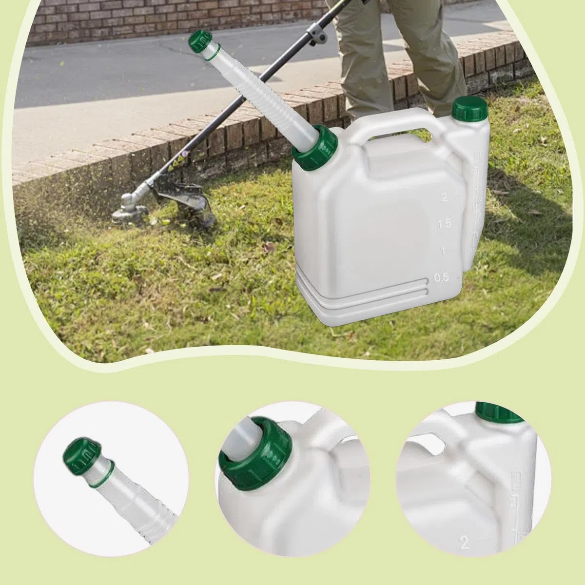 Botella para Mezclar Aceite, Portátil, para Motores de 2 Tiempos, Dispensador de Mezcla de Combustible, Botella con Relación de Combinación de Aceite, 2l