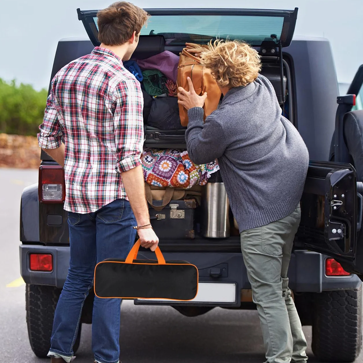 Bolsa de Herramientas para Barbacoa para Accesorios de Barbacoa, Bolsa de Almacenamiento portátil para Camping al Aire Libre y pícnic, espaciosa Bolsa Oxford con diseño Simple y Elegante