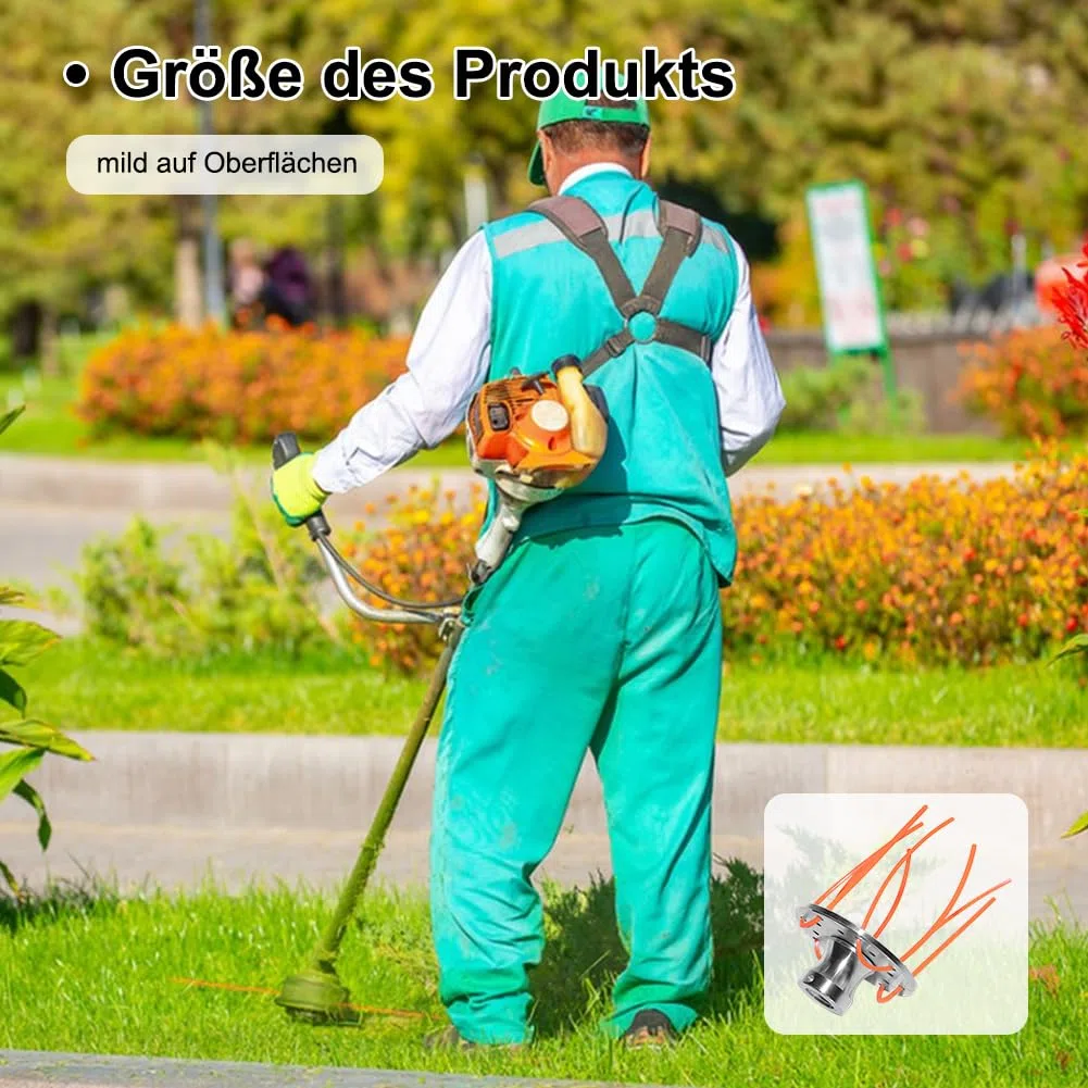 Cepillo para desbrozadora de malas hierbas, de aluminio con hilo de nailon de 32 raíces, cepillo universal para hierba silvestre, cabezal de recortador para desbrozadora, accesorios para jardín
