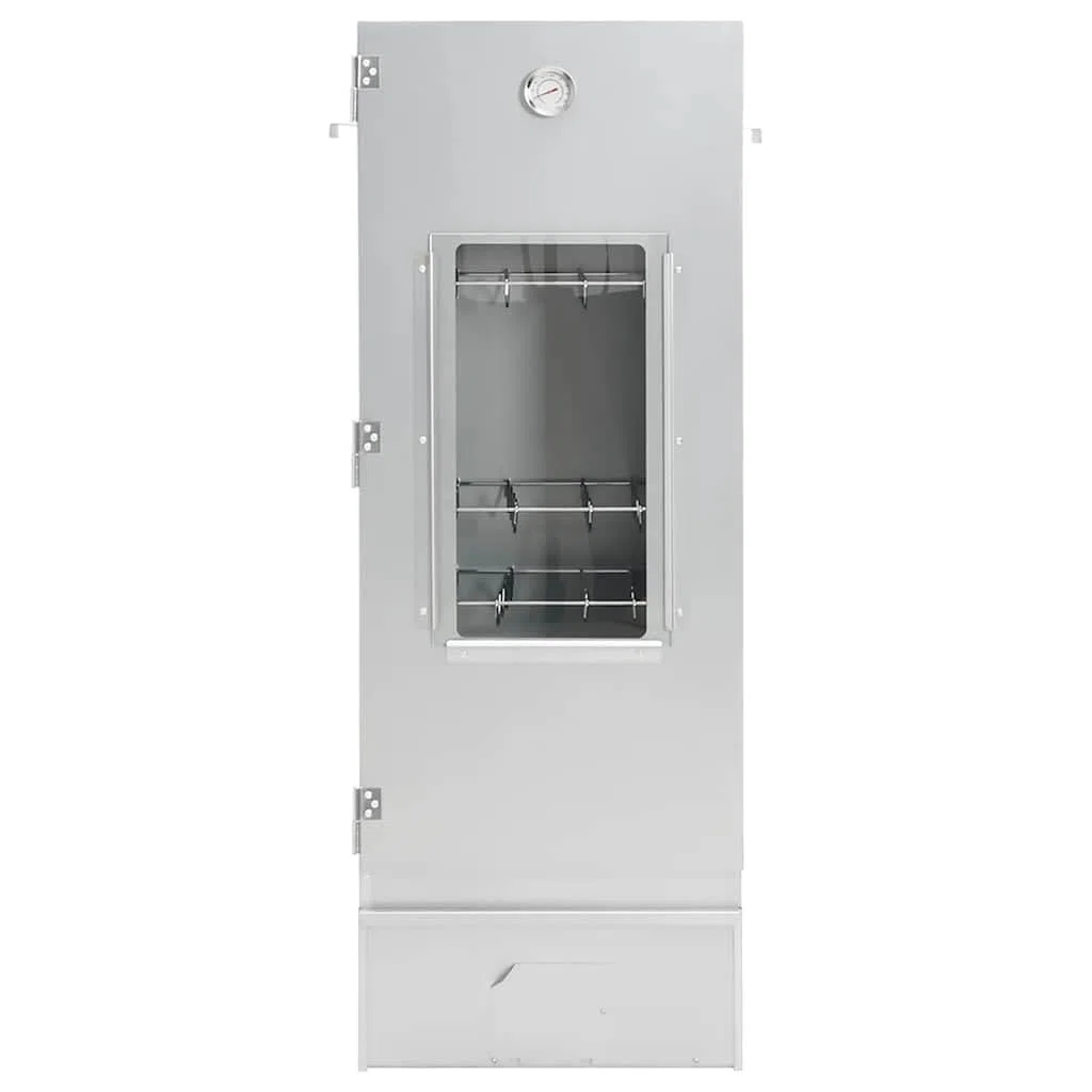 Mangloder - Horno para ahumar en frío con generador de humo frío, acero galvanizado y cristal, 44,5 x 29 x 110 cm, para ahumar carne y pescado al aire libre, con termómetro