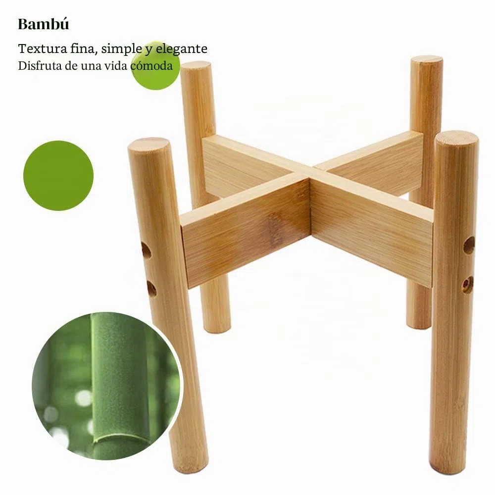 Soporte moderno para plantas de interior de estilo de mediados de siglo, de madera, para hogar, oficina, jardín, patio, restaurante o cafetería