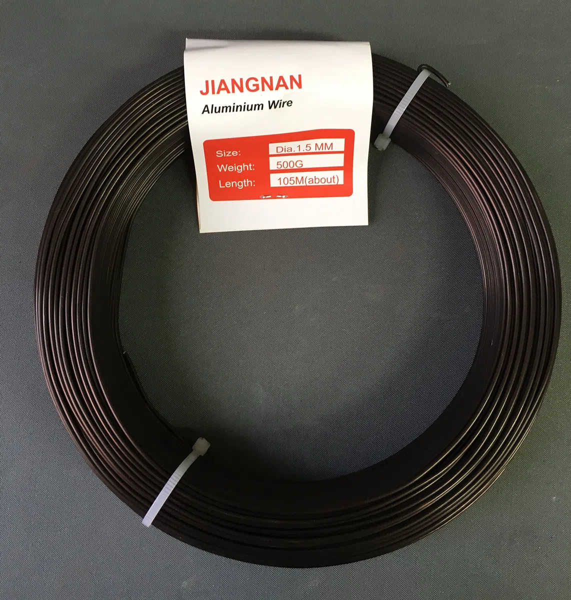 Alambre anodizado de alta calidad para bonsái, 1,5 mm de diámetro, rollo de 500 g, de la marca Jiangnan