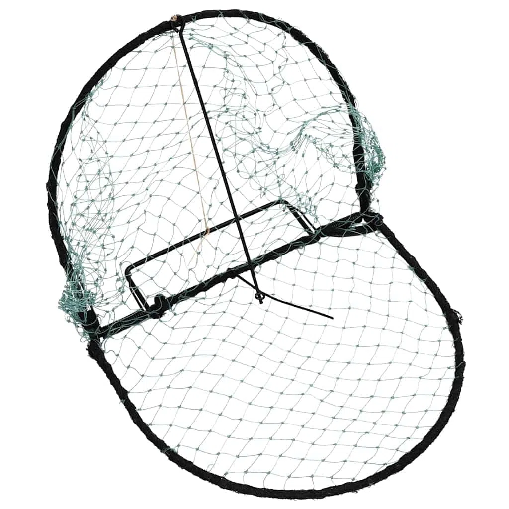 vidaXL Trampa para Pájaros, Red de Captura para Aves, Jaula Portátil Plegable, Trampa Humanitaria para Jardín Granja Patio, Acero Verde