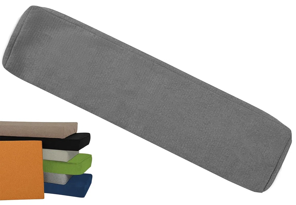 Funda de Cojines para Bancos, Tela de Lino, Antideslizante, Funda de Cojín Lavable y Desmontable, para Interiores Y Exteriores Silla De Banco Comedor Cocina(Gris,140x40x5cm)
