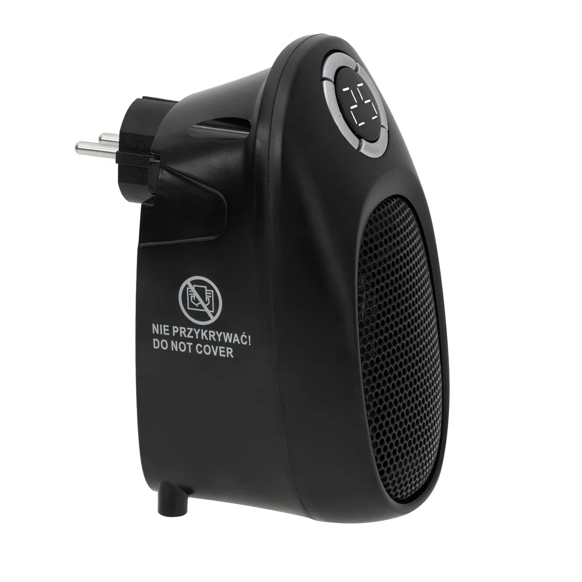 Adler AD7726 Mini Calefactor Portátil Cerámico sin Cable, Regulador de Temperatura 15-35ºC, Pantalla LED, Temporizador 12 h, Bajo Consumo, Camping, Oficina, Silencioso, 1500W