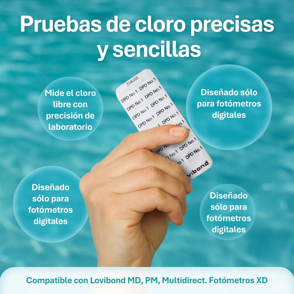 Certikin DPD Nº 1 Reactivo Piscina 250 Tabletas