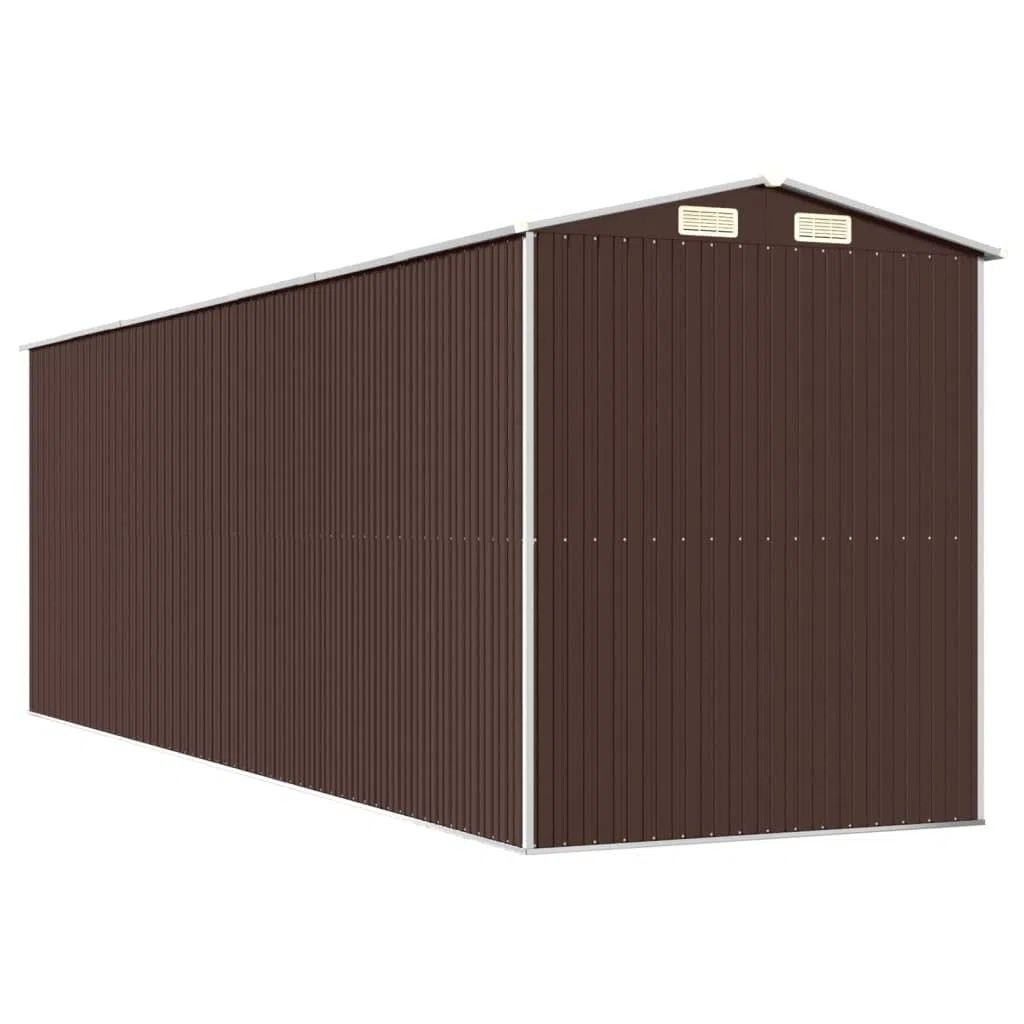 Caseta para electrodomésticos, 192 x 606 x 223 cm, acero galvanizado, color marrón oscuro
