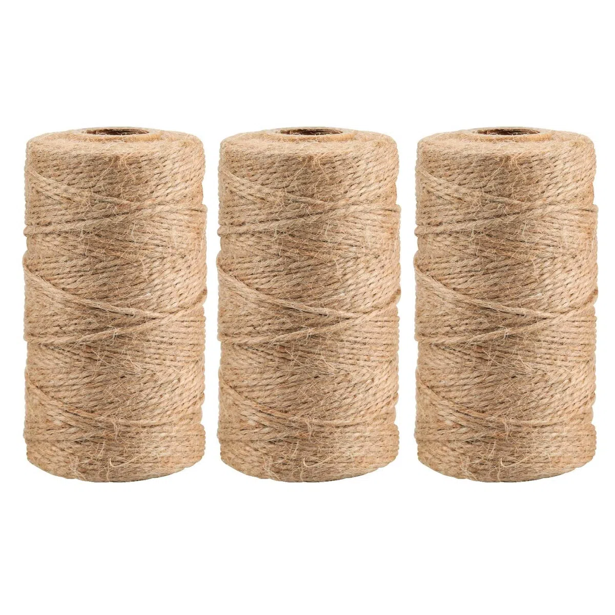 jijAcraft 3mm Cordel de Yute Natural, 100 Metros Cuerda de Yute Natural, 2 Capas Hilo de Yute Marrón, para Jardín Papel de Regalo Ideas DIY Manualidades