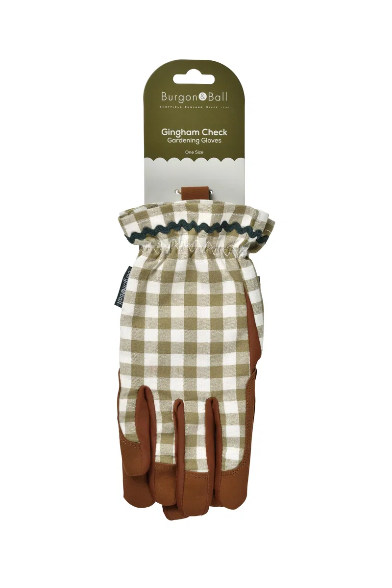 Burgon & Ball Guantes de colección Color - Olive Check