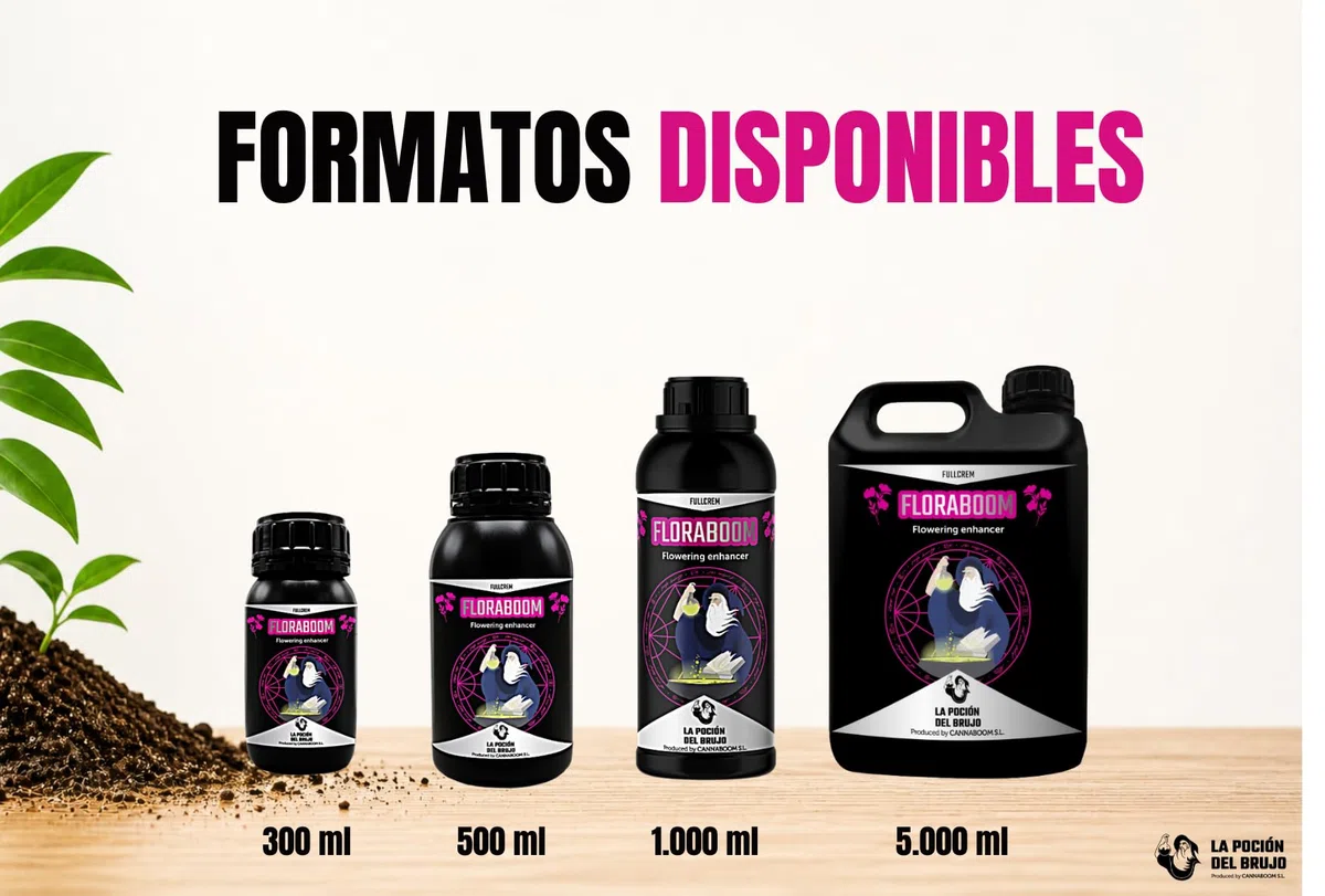 FLORABOOM FULLCREM - "Cannaboom" (1.000ml) | NPK 9% - 18% - 9% | Fósforo + Potasio | Floración Intensa | Cosechas Abundantes y Aromáticas