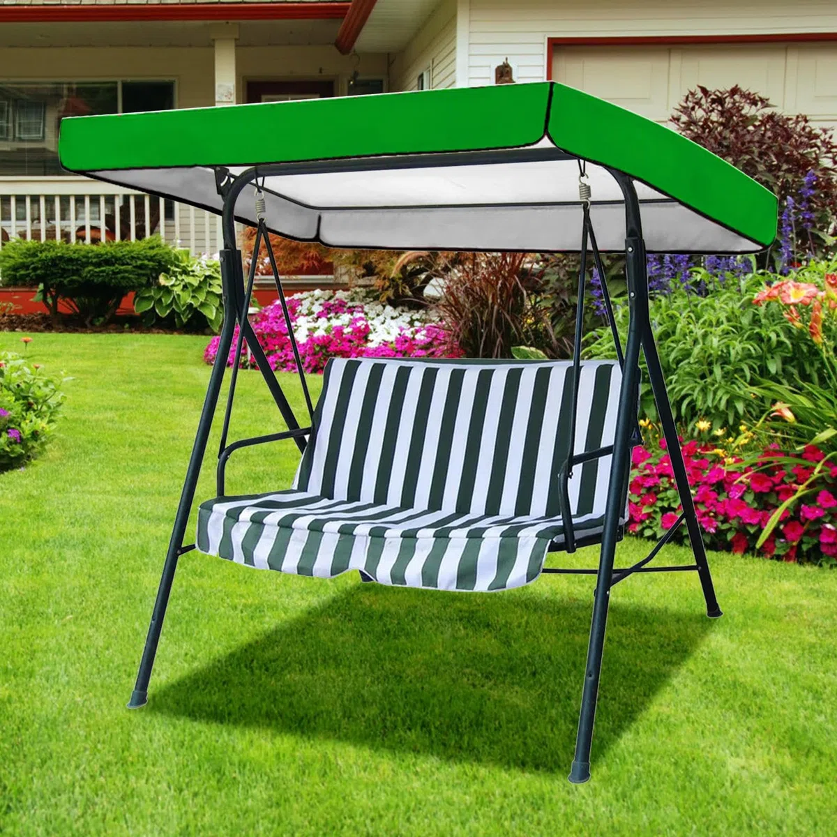 Toldo de repuesto para columpio de terraza, cubierta de columpio de terraza de tela Oxford 210D, lona de techo para columpio para exteriores, protección UV para balcón, jardín, hamaca, sillón de