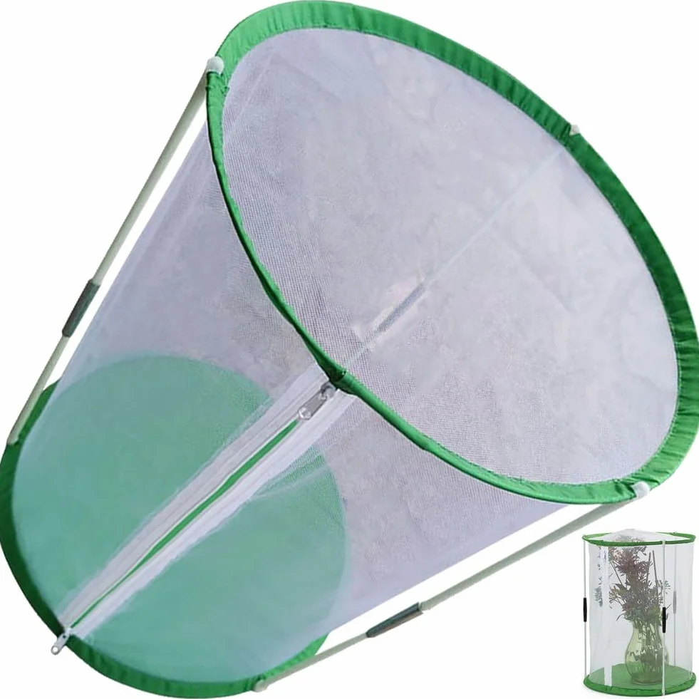 Kit De Jardín De Mariposas para Hábitat De Mariposas E Insectos, Jaula Grande para Hábitat De Mariposas, Red Plegable para Insectos, Casa para Mariposas De 30x40cm