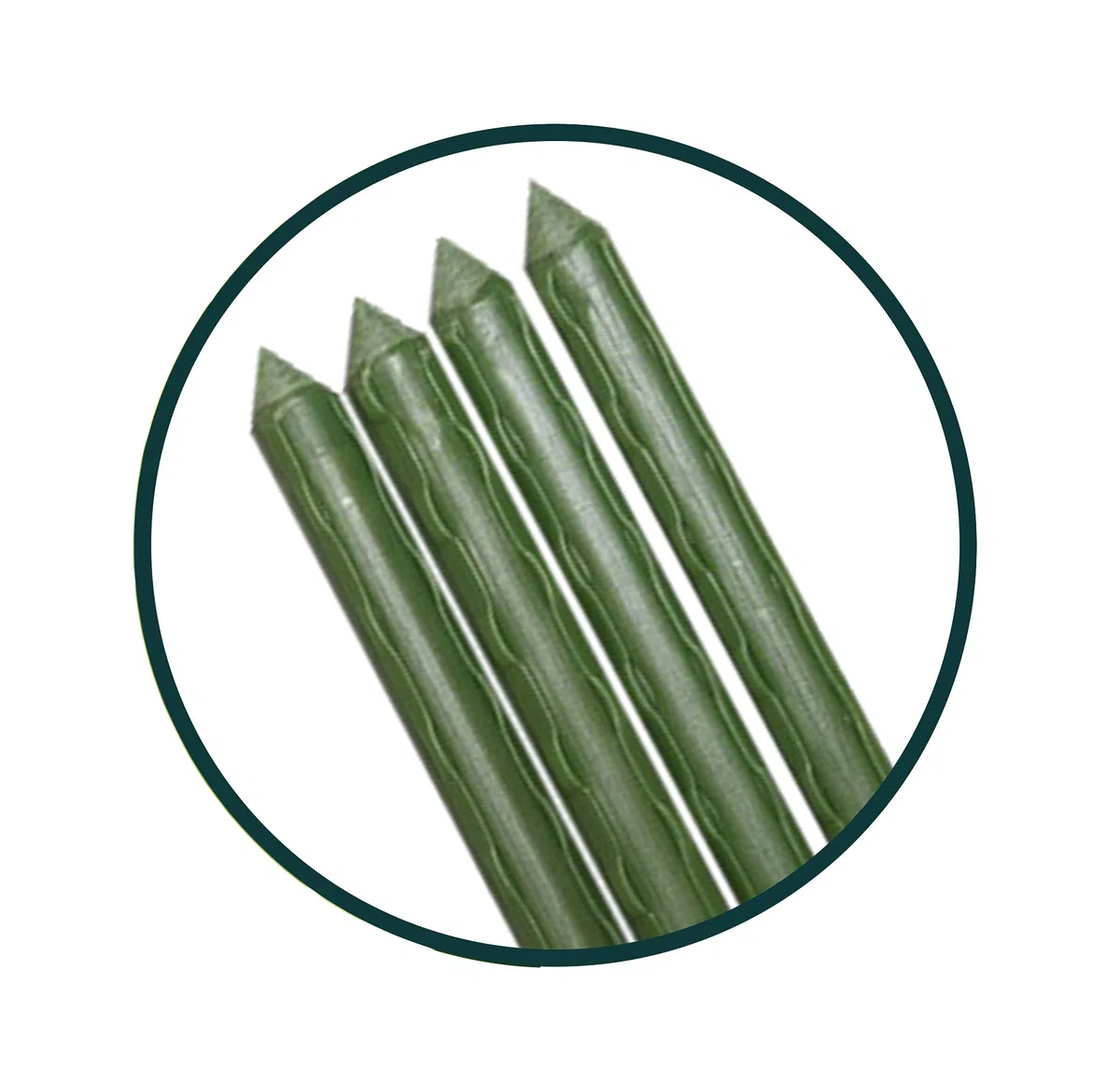 HERSIG - Tutores para Plantas de Hierro Plastificado de 180 cm 16mm - Pack de 10 Tutores de Hierro de Color Verde