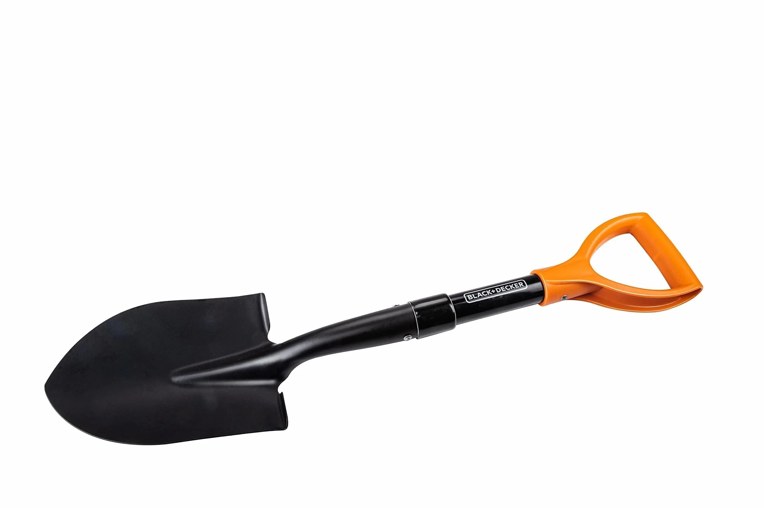 Black+Decker Pala - 67cm - 800gr - Inoxidable - Cabeza de Acero al Carbono y Mango de Fibra de Vidrio - Negro
