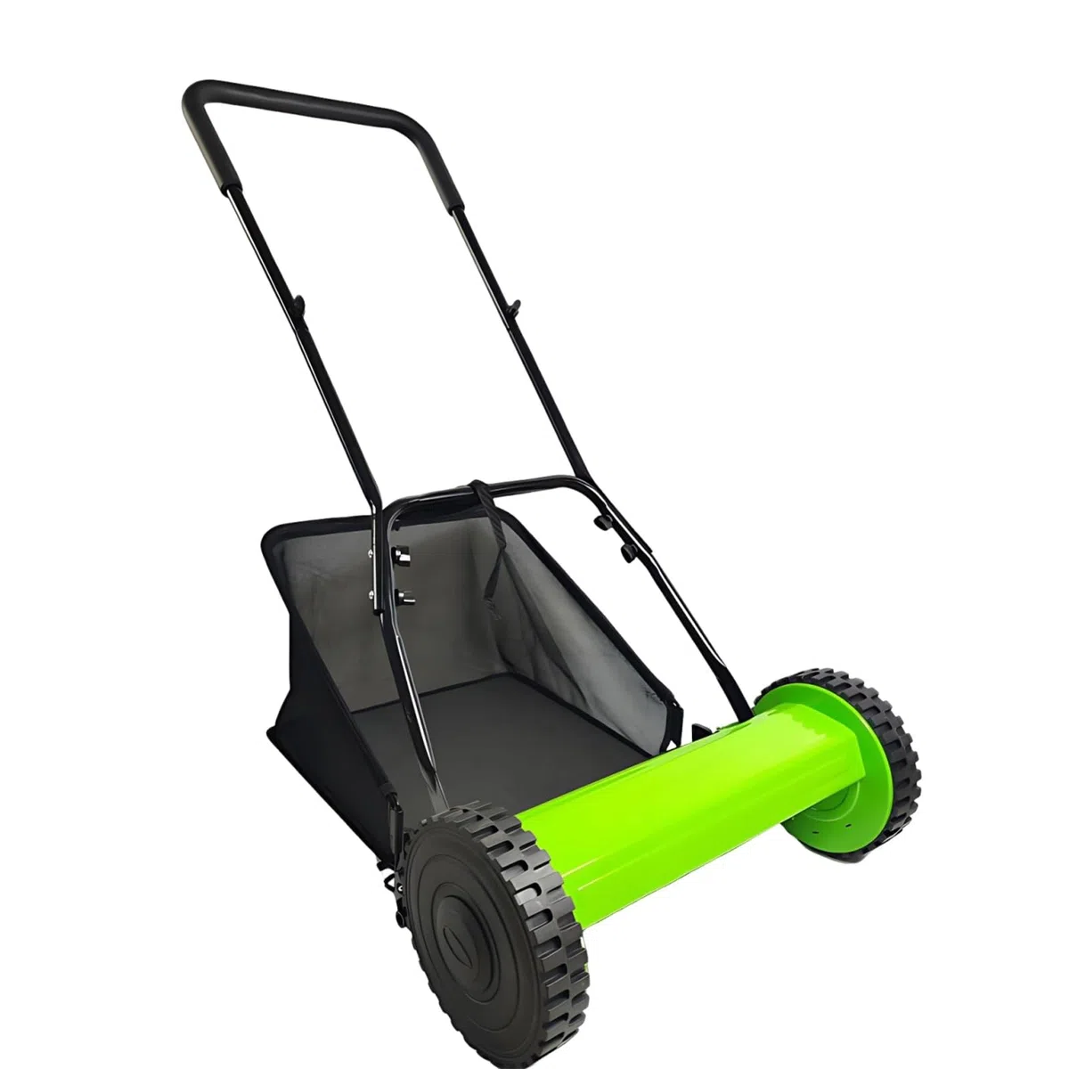 Cortacésped manual, recogedor de césped, cuchillas de acero al manganeso, altura ajustable de 17 a 33 mm, ideal para pequeños jardines y parques, cuidado eficiente del césped