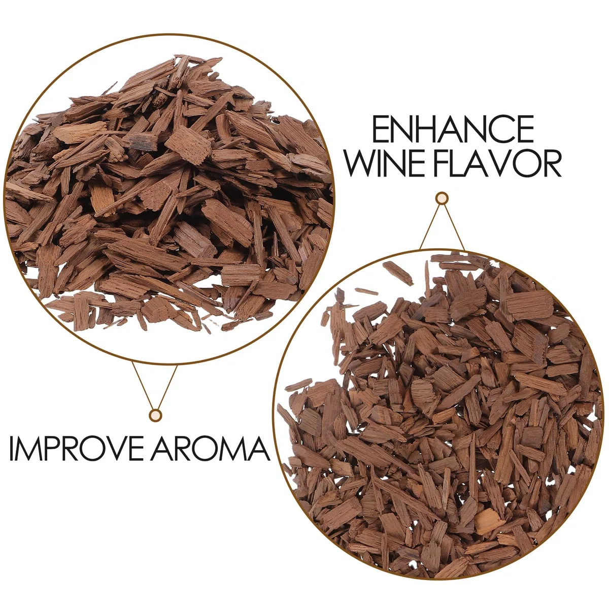 FUOYLOO Virutas de Roble Francés Tostado Medio para Elaboración Casera de Vino y Cerveza, 100 G, Chips de Madera para Mejorar Aroma y Sabor, Suministros para Elaboración de Vino y