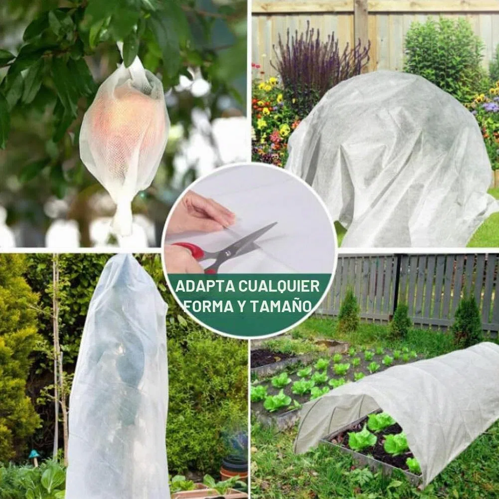 AISHOW Manta Termica Plantas 3m x 9m Cubierta Antiheladas de Plantas 30g/m² Vellón de Jardín Paño Anticongelante Cubierta de Protección para Plantas Cubrir Plantas Invierno | Flies - Fieltro transpirable (30 g/m²)