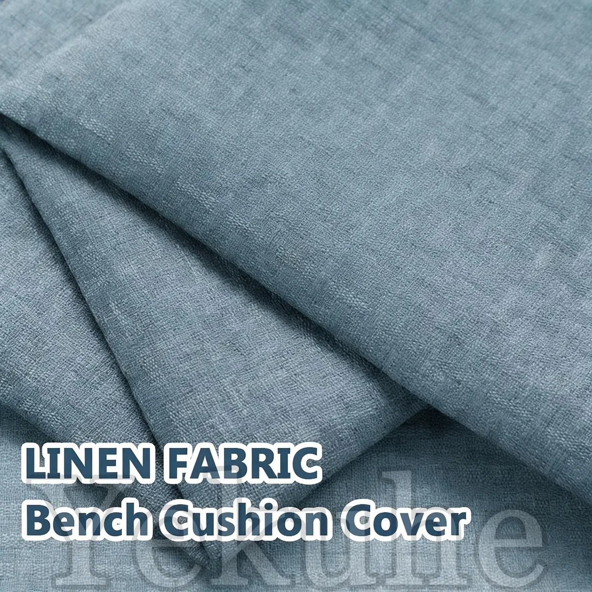 Funda de Cojines para Bancos, Tela de Lino, Antideslizante, Funda de Cojín Lavable y Desmontable, para Interiores Y Exteriores Silla De Banco Comedor Cocina(Gris,140x40x5cm)