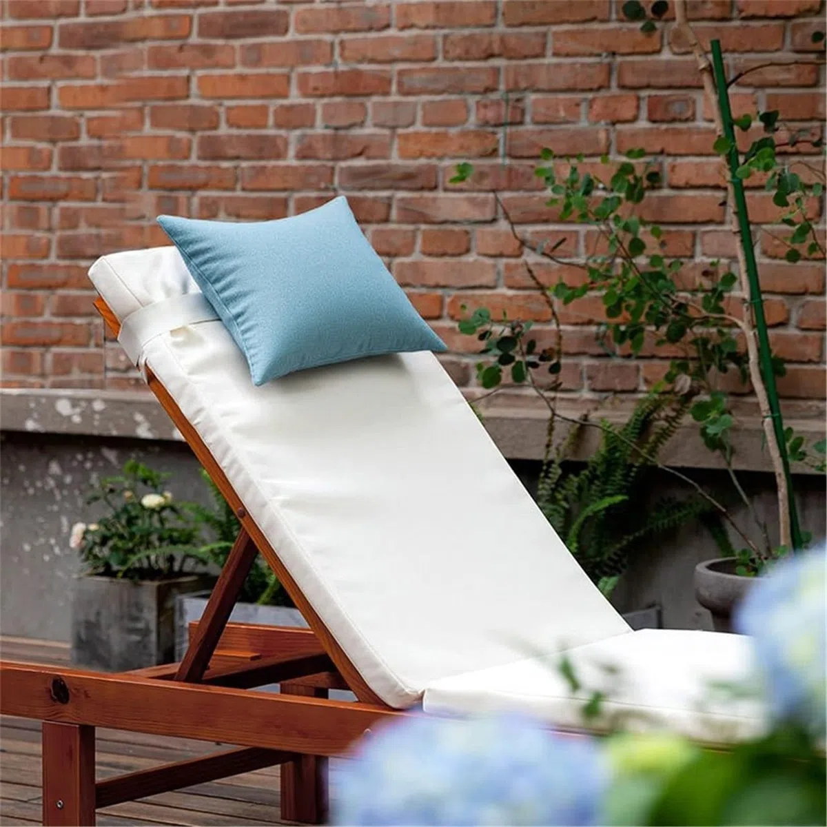 Cojín de salón Resistente a la Intemperie con Inserto extraíble, Almohada Ajustable para reposacabezas para tumbonas de Interior y Exterior y Piscina, Almohada Impermeable para reposacabezas