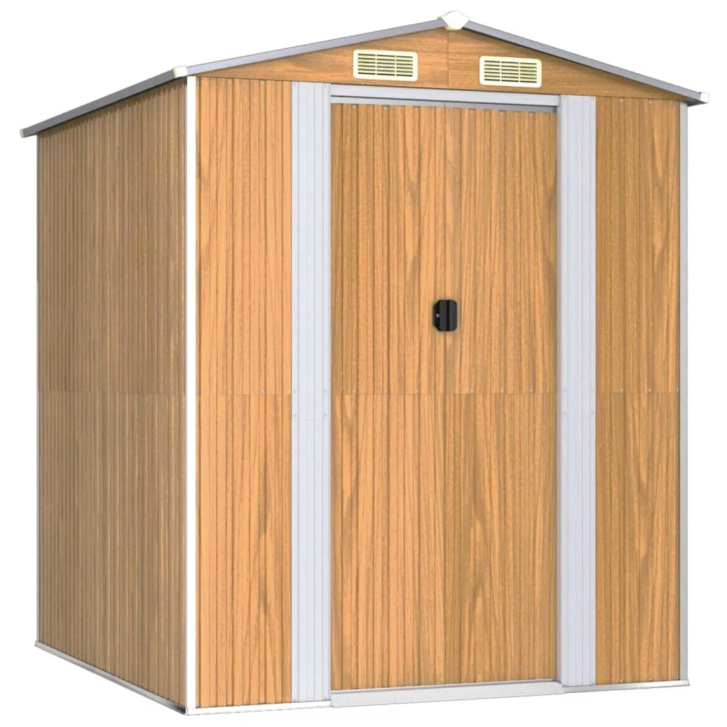 Caseta para electrodomésticos, 192 x 191 x 223 cm, acero galvanizado, color marrón claro