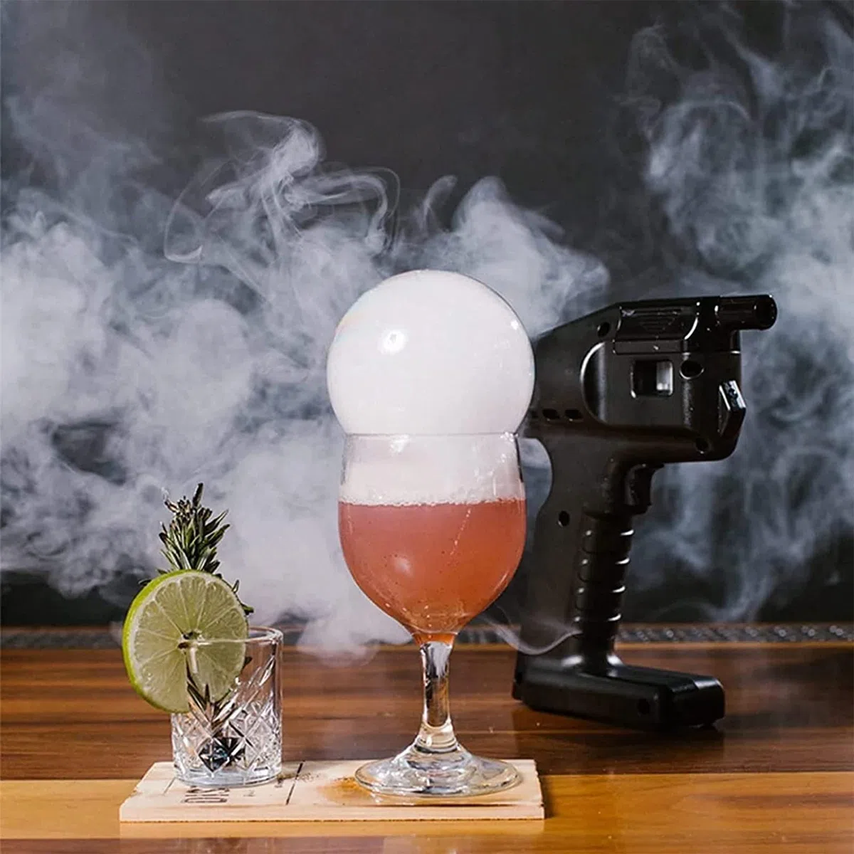 RayGenius Introductor De Humo, Mini Ahumador, Generador EléCtrico PortáTil De Humo FríO para Comida, CóCteles, Carne, Bebidas, Bistec con Tapa De Taza