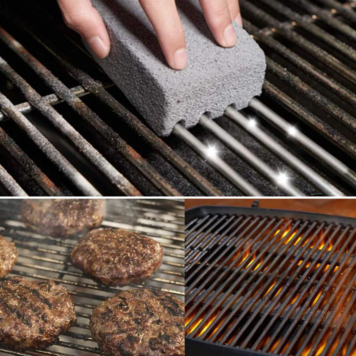 Piedra de Limpieza de Pómez,Ladrillo de Limpieza de Parrilla,2 Piezas de Bloque de Parrilla para Limpiar Parrillas o planchas Piedras descalcificadoras Reutilizables Limpiador de Ladrillos de Piedra