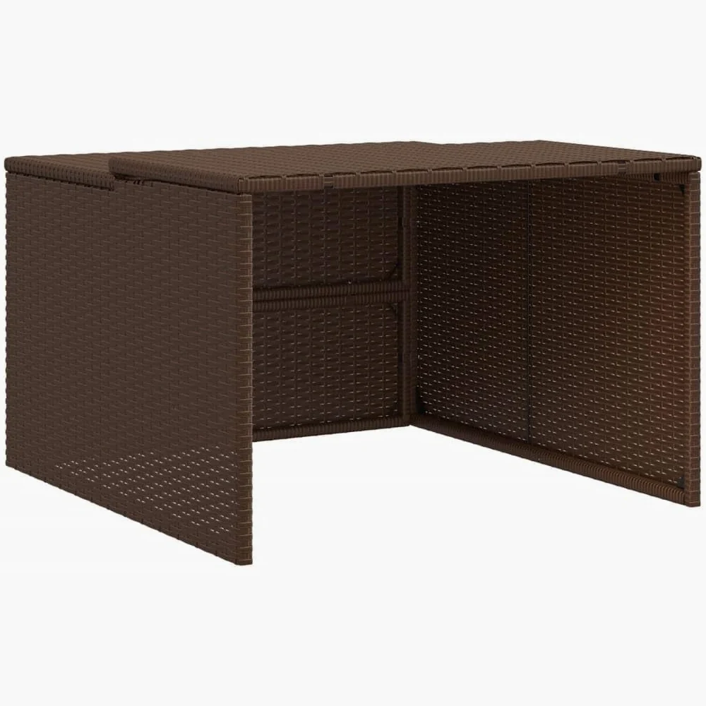 Gecheer Robot cortacésped Garaje Techo Carport Caseta Robot Cortacésped Toldo para Cortacésped Cochera para Robot Cortacésped 86x90x52/57 cm,Ratán sintético Marrón