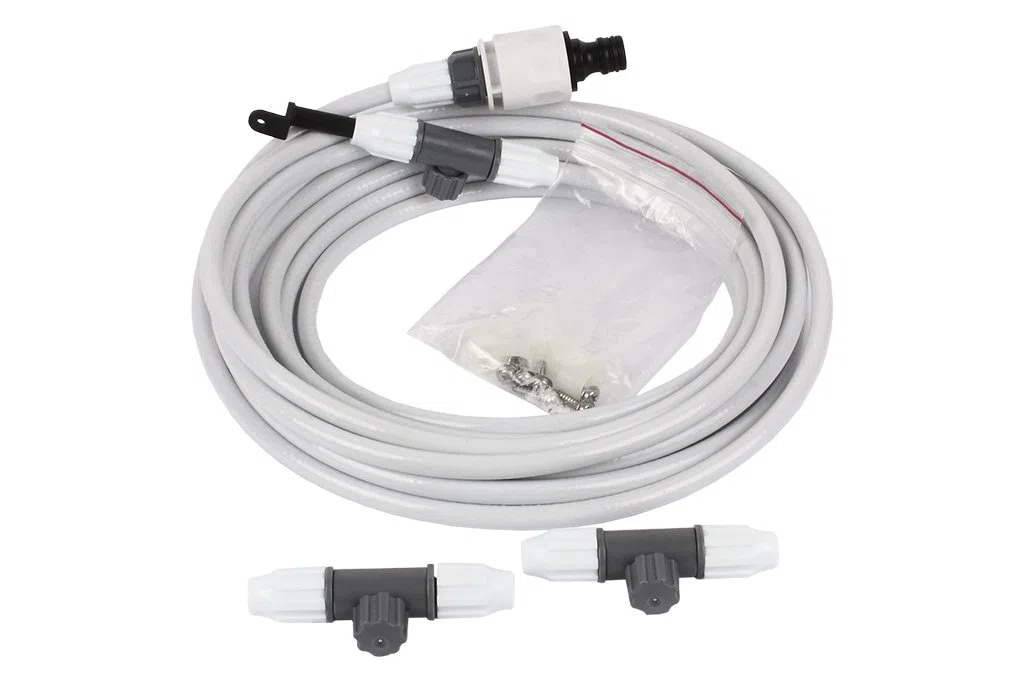 Cofan Kit de Nebulización de agua | 6 Metros | Contiene 3 Aspersores | Adecuado para terrazas y jardines