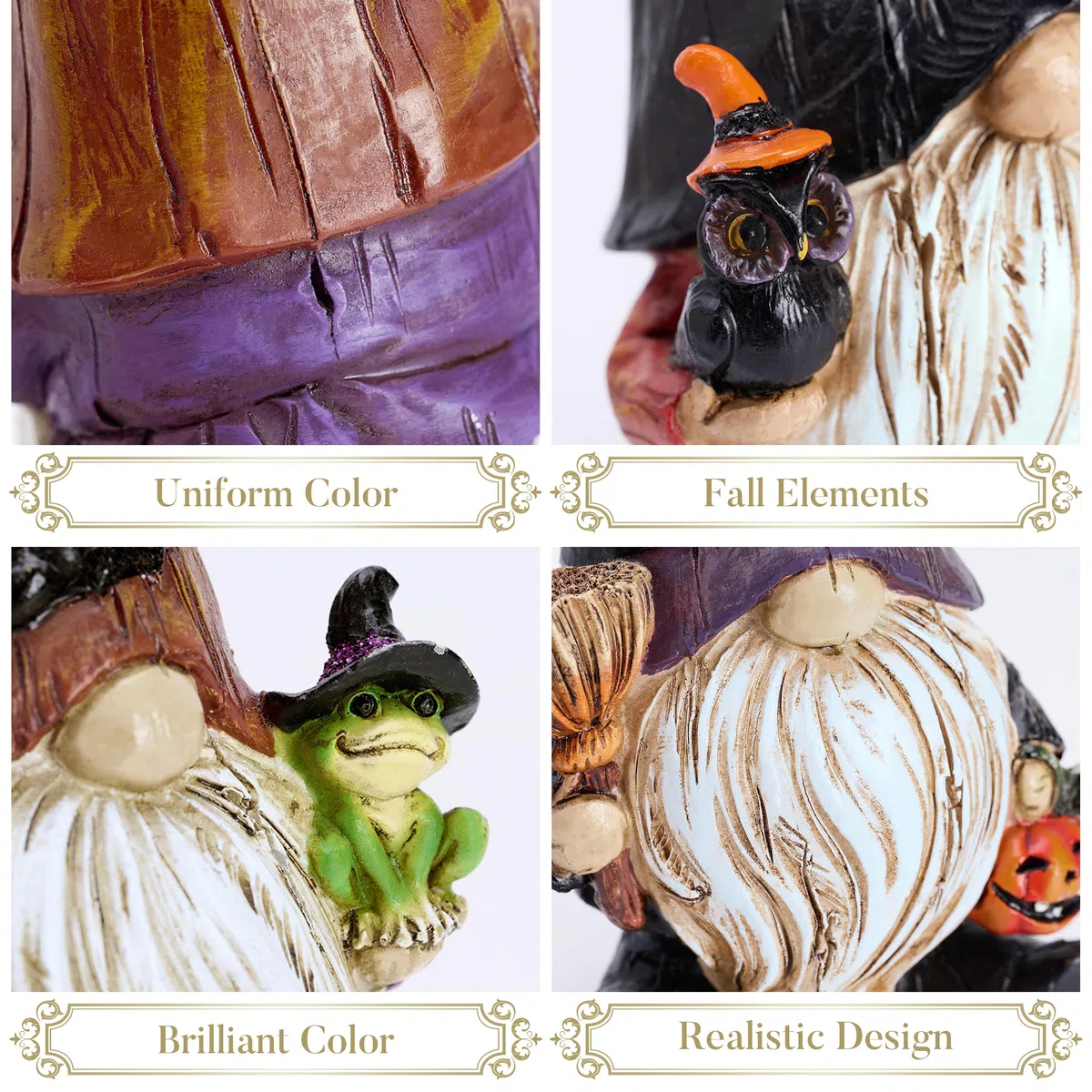 Valery Madelyn Juego de 3 adornos de Gonks para decoración de jardín, gnomos de Halloween para el hogar, sala de estar, mesa al aire libre